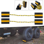 Set of 4 Wheel Chocks with Rope for RV Trailer Camper Truck