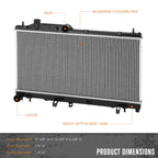 Aluminum Cooling Radiator DPI-13458 for Subaru WRX/STI (2015–2019)