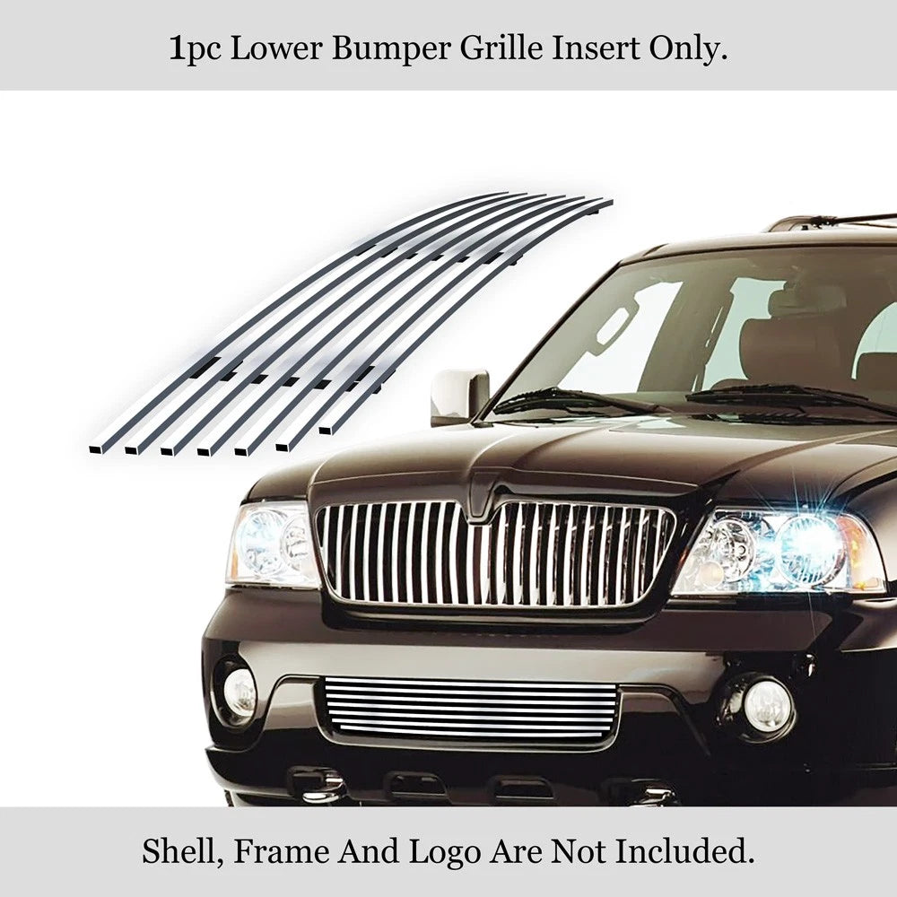 Stainless Chrome Billet Grill Insert for Lincoln Navigator (2003-2004)