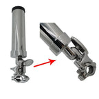 316 SS Marine Fishing Rod Holder with Full Rotation Clamp for 19mm 25mm Rods