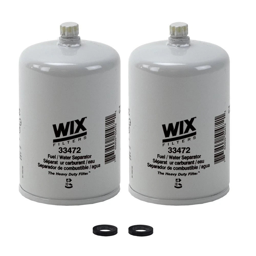 Set of 2 Wix 33472 Fuel Water Separator Filters for Heavy Duty Vehicles