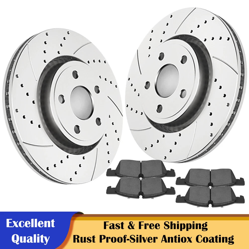 Front Disc Rotors and Brake Pads for Dodge Durango Grand Cherokee (2013–2020)