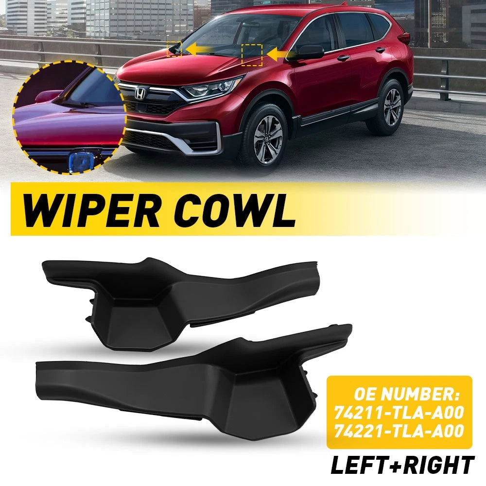 2X Windshield Wiper Cowl Cover Corner Extension Trim for Honda CRV (2017–2022)