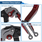 Adjustable Brake Clutch Levers for Honda X11 (1999–2002) Titanium Red