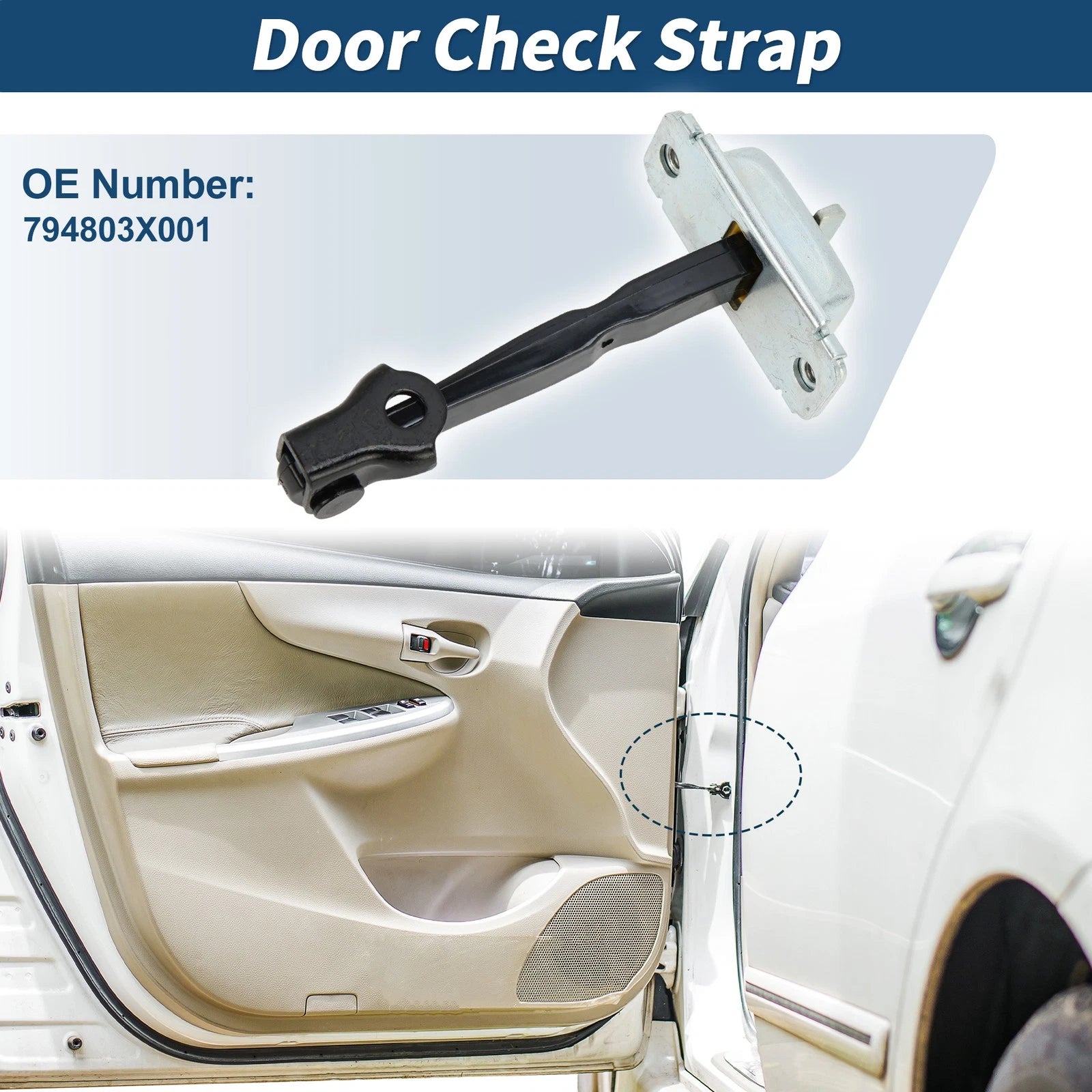 Rear Left Door Check Strap for Hyundai Elantra (2011–2016) No.794803X001