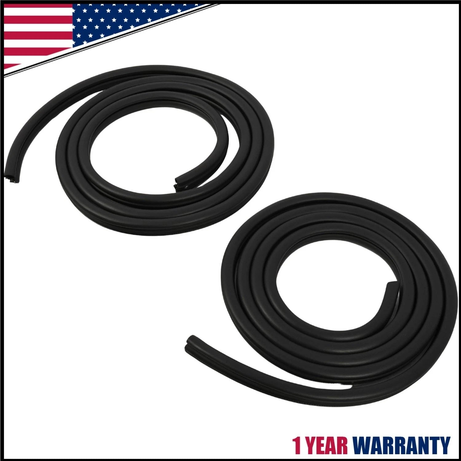 Set of 2 Door Seal Rubber for BMW E36 Coupe (1992–1999) 51712138957 51712138958