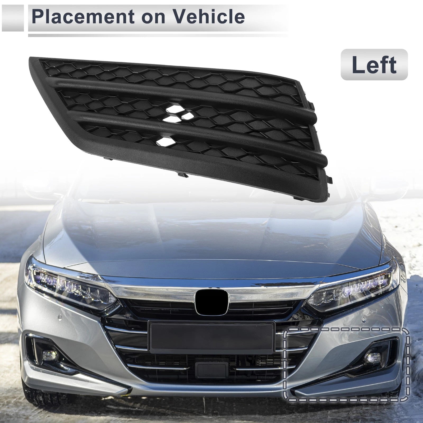 1 Pc Fog Light Grill for Honda Pilot (2016–2018) No. 71107TG7A00