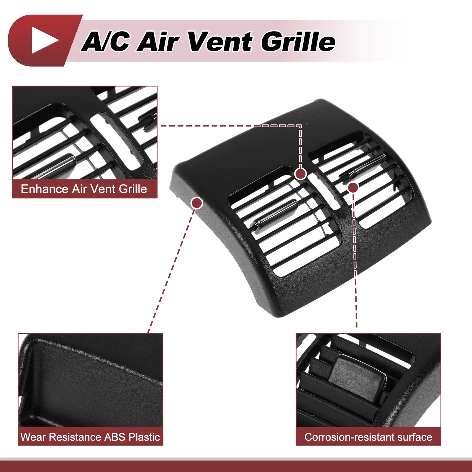 Rear Center Console Air Outlet Vent Grille No. 20483003549051 for Mercedes Benz 