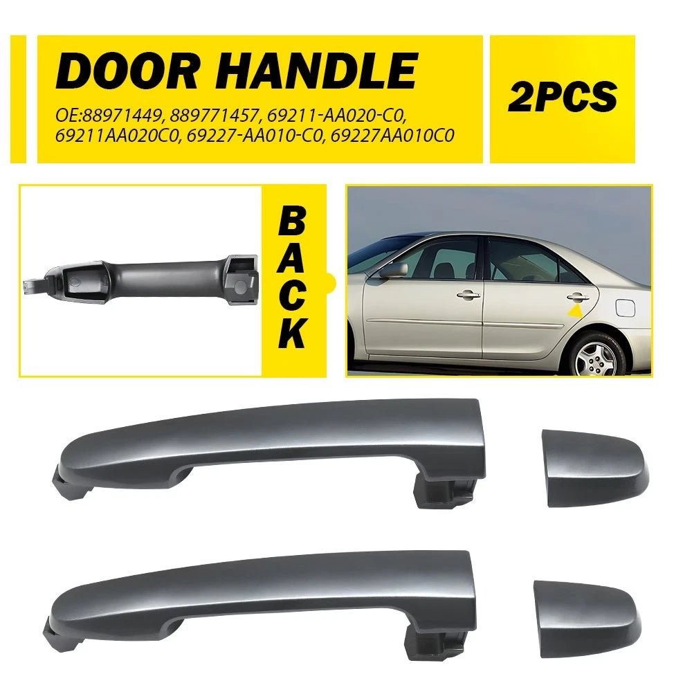 Pair Exterior Door Handles for Toyota Corolla (2003–2013) Smooth Gray