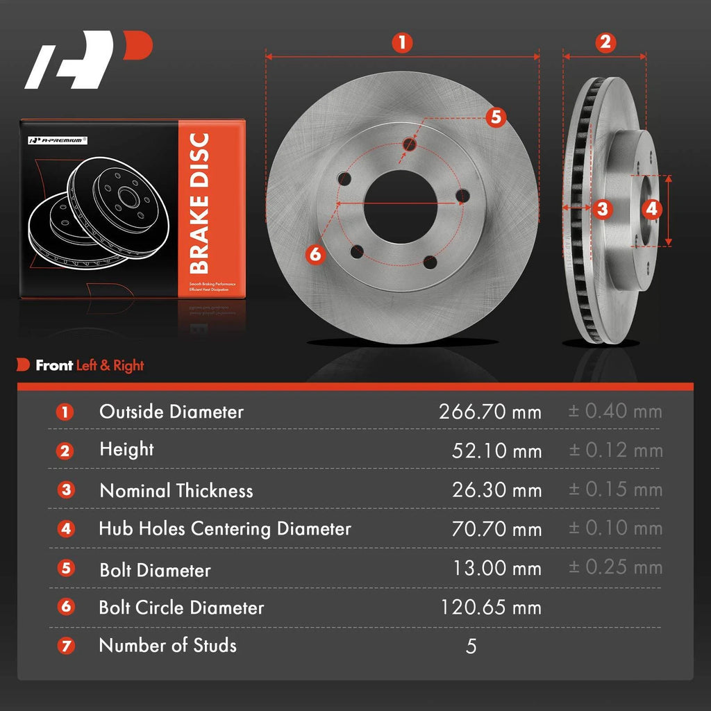 Disc Brake Rotors for Chevrolet Blazer GMC Jimmy (1995–1997)