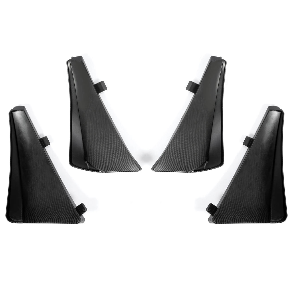 Set of 4 Carbon Flash Look Splash Guards for Corvette C8 (2020–2025)