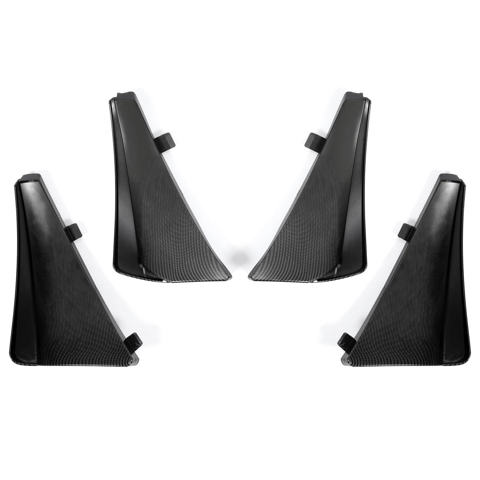 Set of 4 Carbon Flash Look Splash Guards for Corvette C8 (2020–2025)