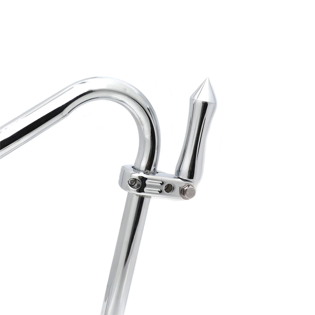 Chrome S Shape Footpeg Mount Kit 32mm for Yamaha V-Star XVS650 XVS950 (2000–2023)