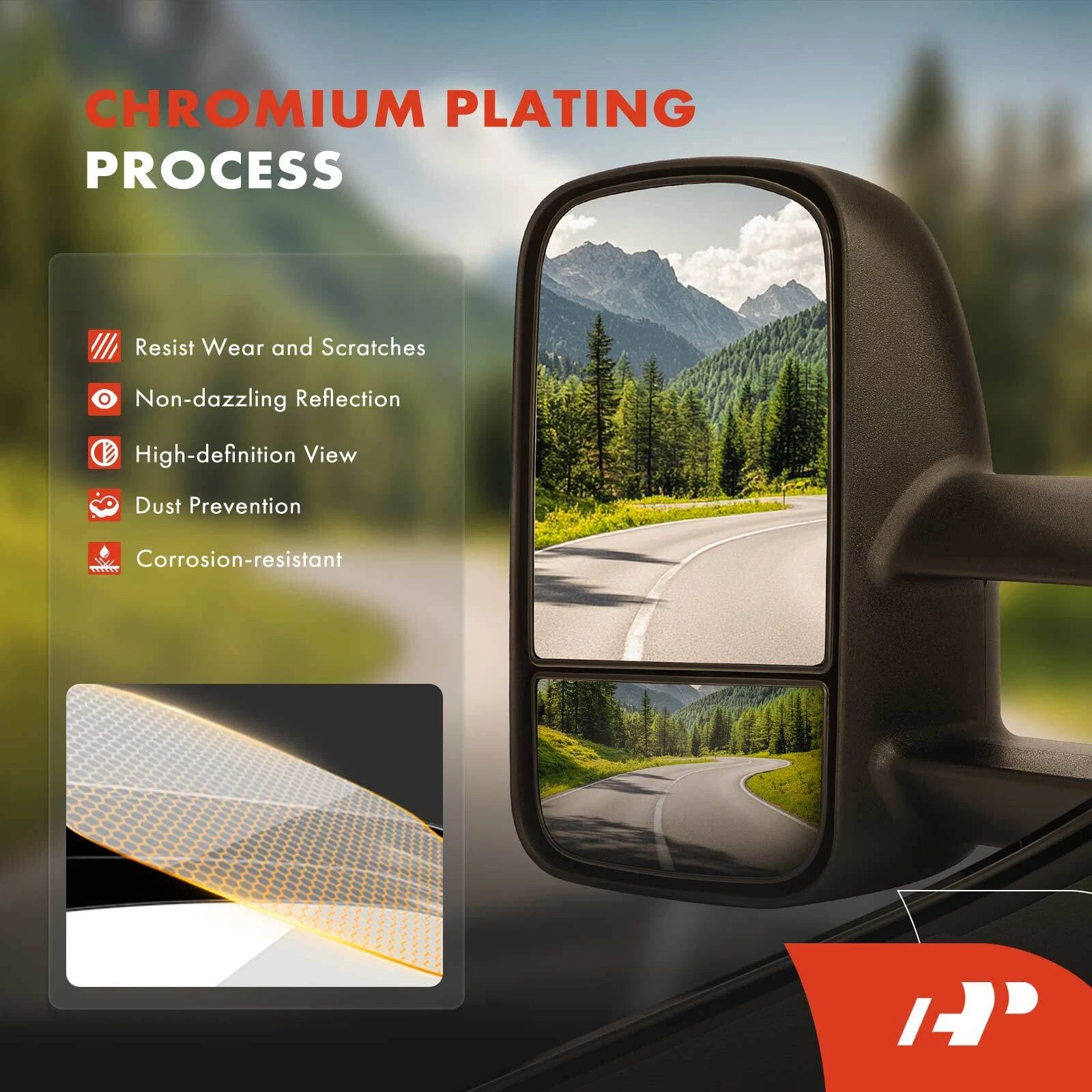 Heated Passenger Upper Power Mirror Glass for Benz Sprinter 2500 (2019–2023)