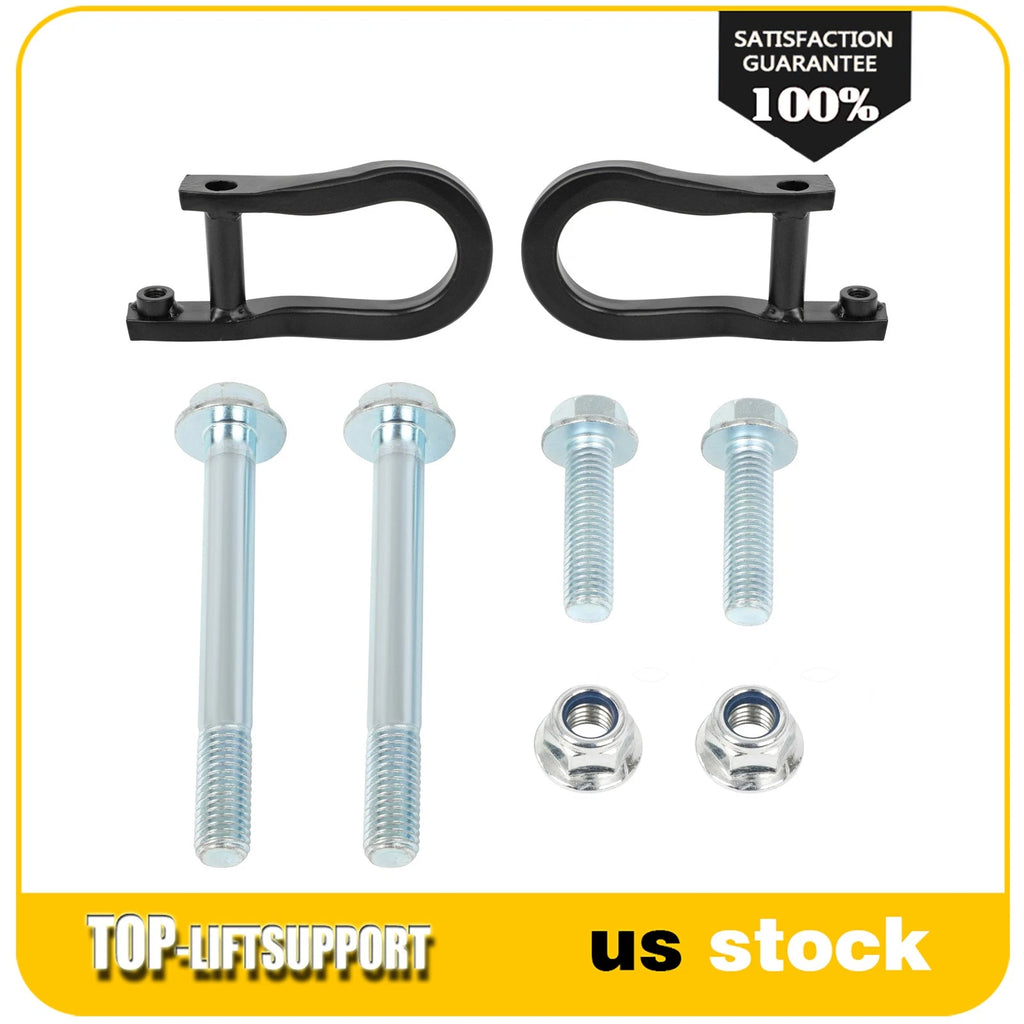 2X Front Black Tow Hooks for Chevy Silverado Sierra 1500 (2007–2018)