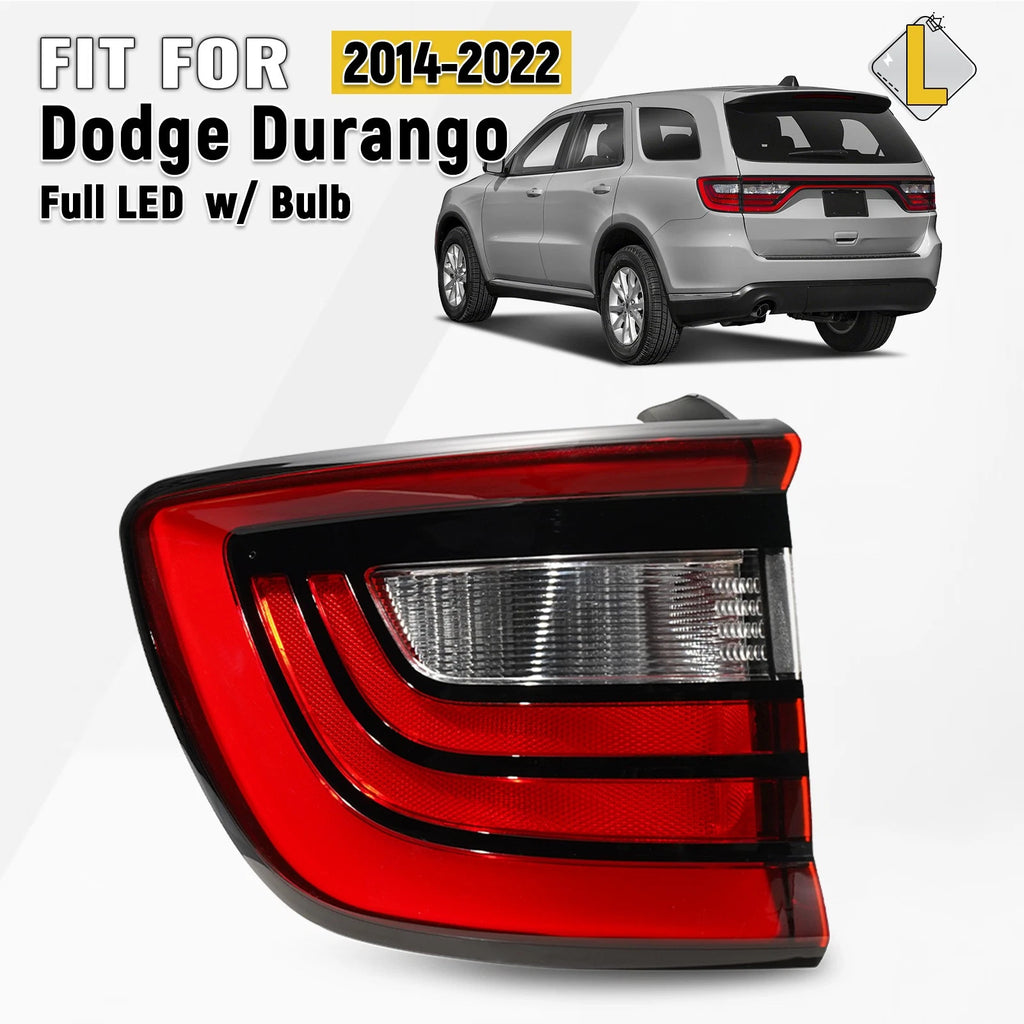 Full LED Tail Light Brake Lamp Outer Left Driver for Dodge Durango (2014–2026)