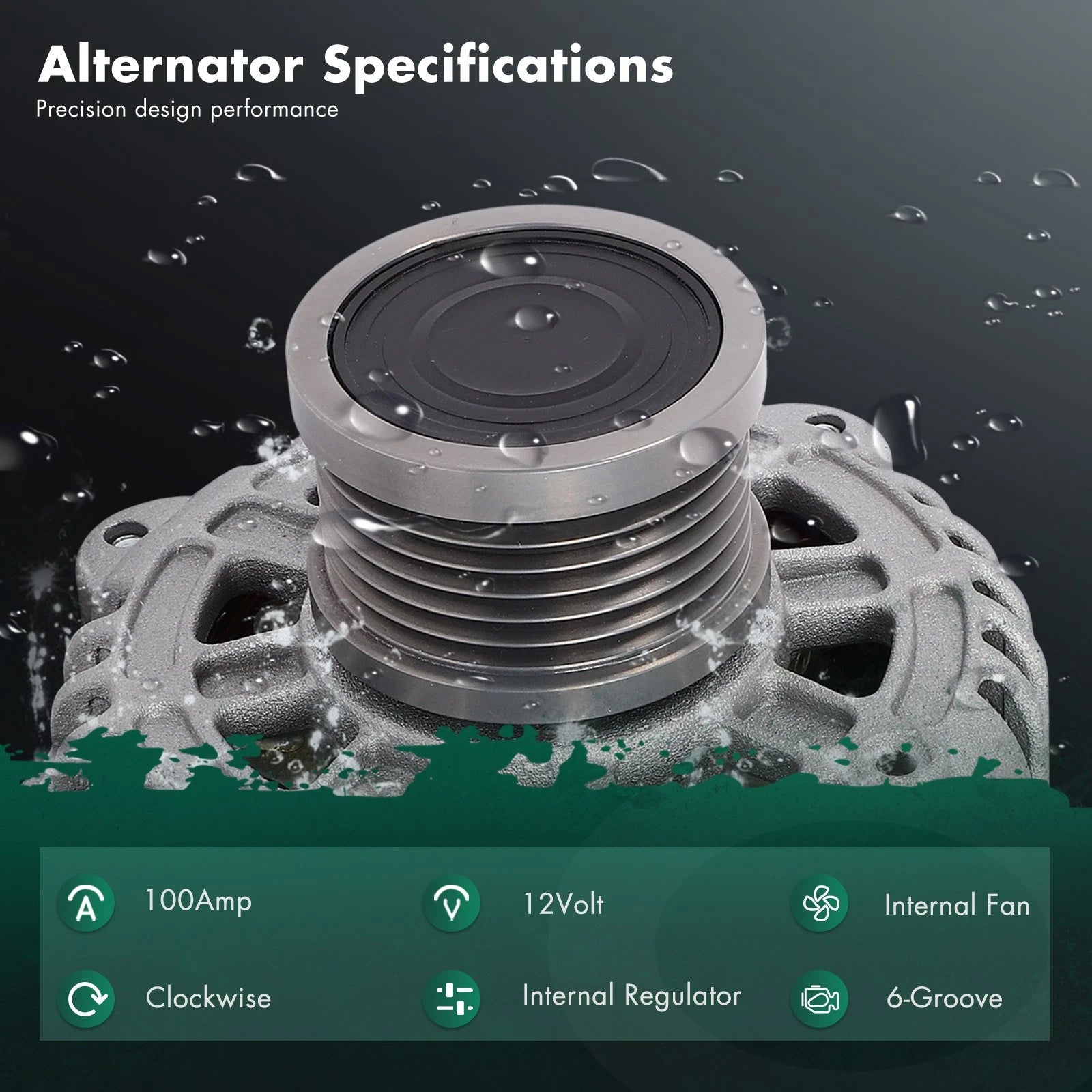 100A Alternator for Chevrolet Sonic (2012–2016) L4 1.4L 13500582