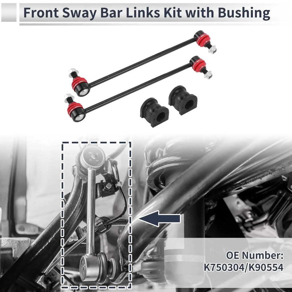 Front Stabilizer Bar Links with 2 Pcs Bushing for Honda Odyssey (2005-2010)