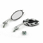 Universal Rearview Mirrors for Motorcycle (8mm, 10mm) - White T9