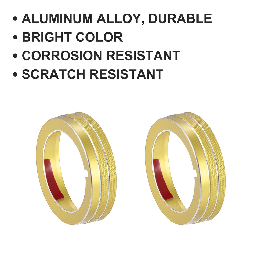 Set of 3 AC Air Conditioner Switch Knob Covers for Mazda CX-3 (2015) Gold Tone 703820590811
