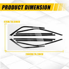 Gloss Black Chrome Delete Window Cover Decal for Chrysler 300 (2011–2023)