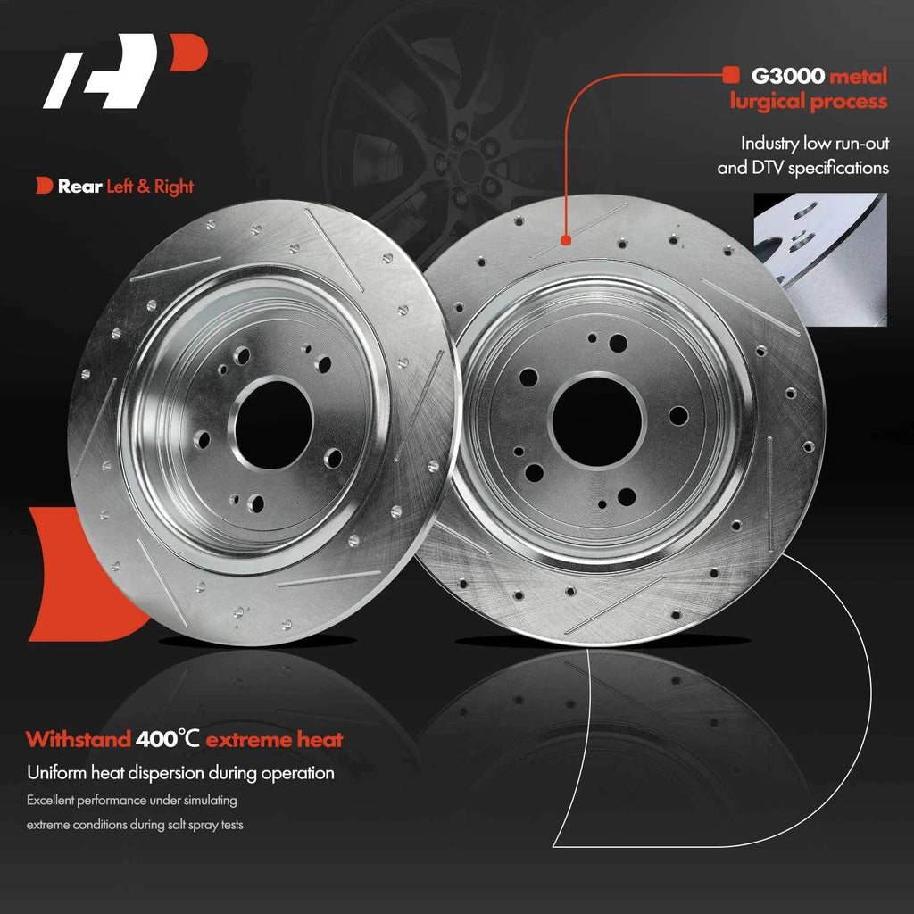 Drilled Brake Rotors for Honda CR-V (2017–2023) Acura TLX (2015–2020)
