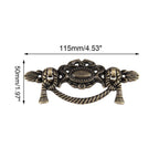 Set of 6 Zinc Alloy Antique Handle Knob Pulls for Jewelry Box Cabinet Drawer