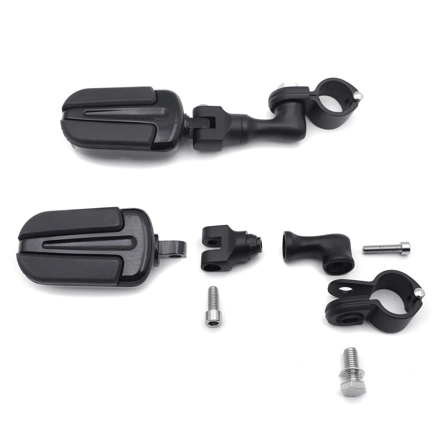 3" Stem Clamp Black Slipstream Footpeg 1-1/4" for Yamaha Road Star Warrior (2002–Present)