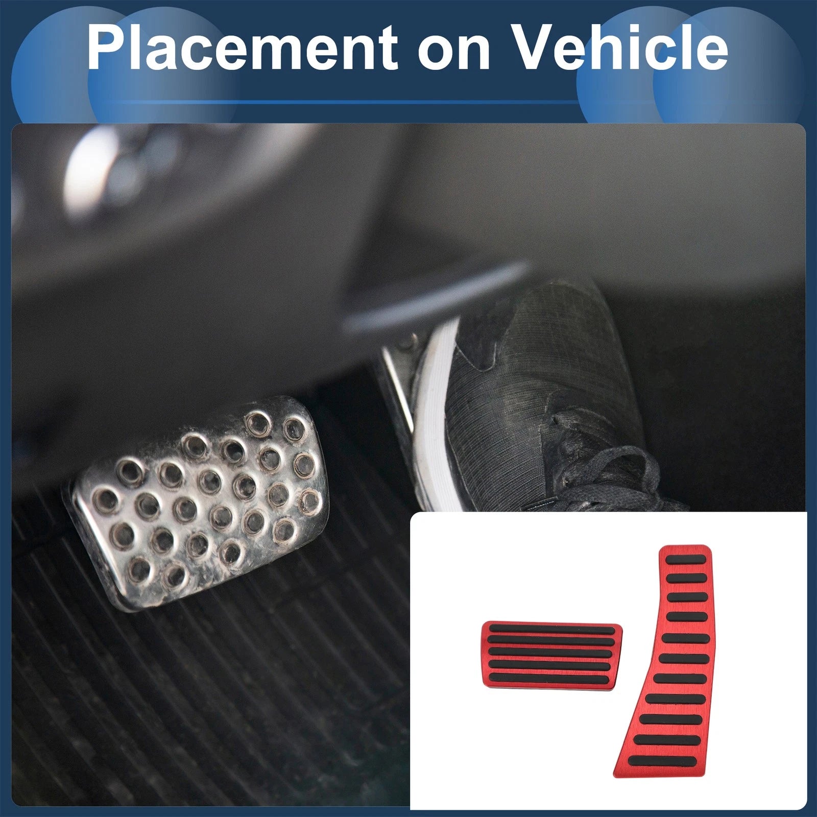 2X Foot Accelerator Pedal Covers for Honda Civic (2006–2009) Red