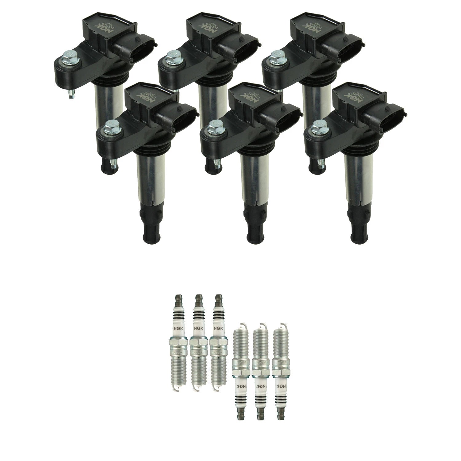 Set of 6 NGK Ignition Coils & Iridium Spark Plugs for Acadia SRX STS (2007–2016)