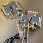 Chrome LED Turn Signal Integrated Mirror for Harley Electra Sportster