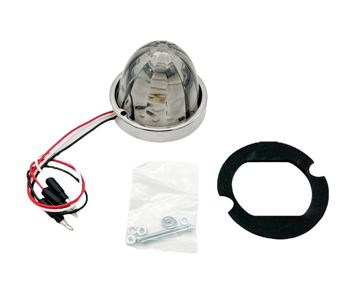 Flush Mount Turn Signal Light Kit Smoked Lens Red LED for Jeep Wrangler (2007–2024)