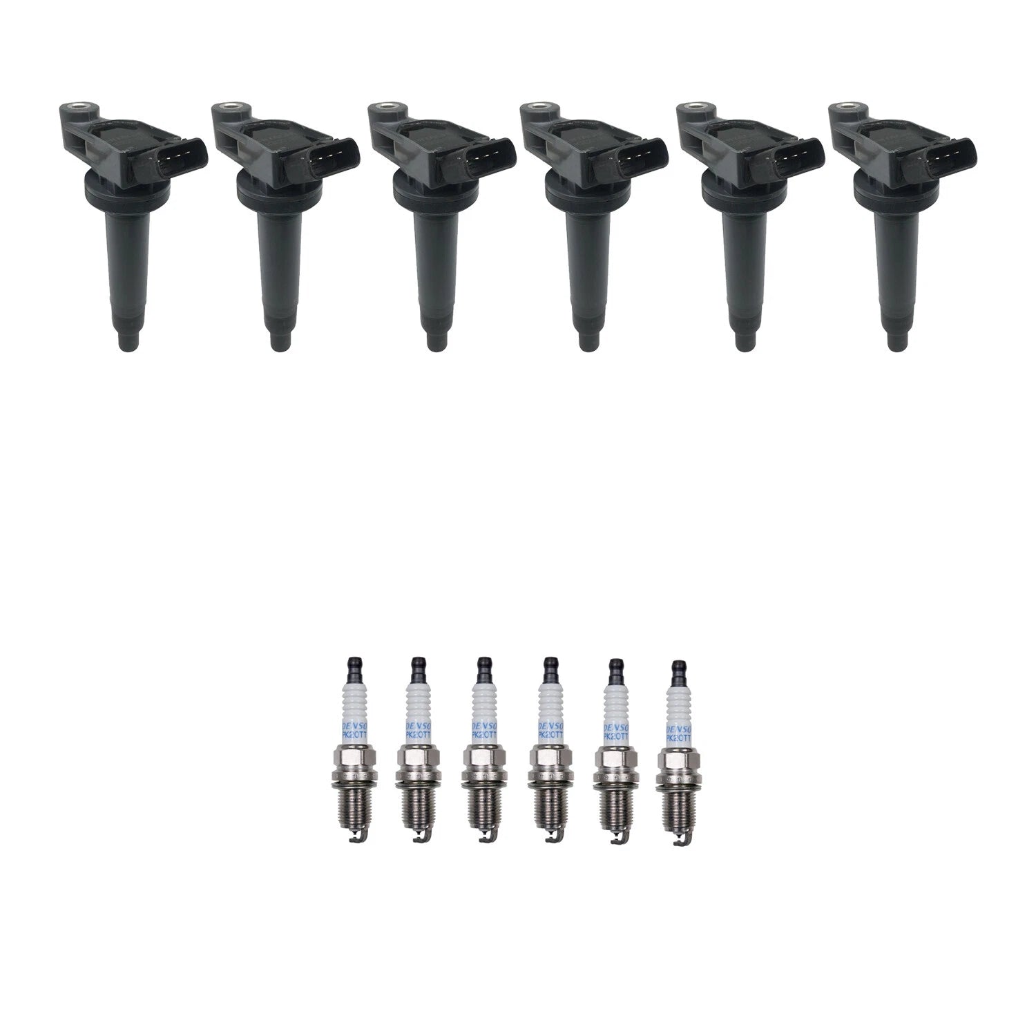 Set of 6 Ignition Coils & Denso Platinum Spark Plugs for Toyota Camry (1997–2001)