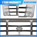 Chrome Front Bumper Grille for Ford F-150 (1992–1996) F-250 F-350 (1992–1997)