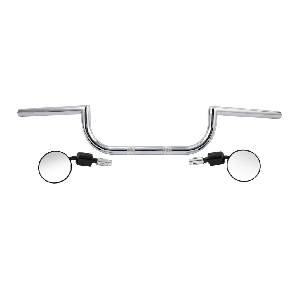 Chrome 7/8" Handlebar & Rear-View Mirrors for Yamaha Cafe Racer