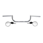Chrome 7/8" Handlebar & Rear-View Mirrors for Yamaha Cafe Racer