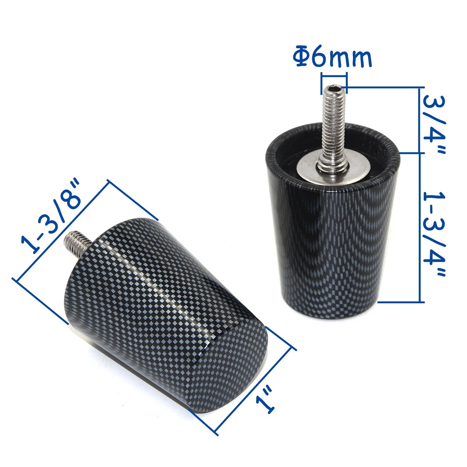 Set of 2 Handle Bar Ends Grip Ends for Suzuki GSXR 600 750 Yamaha R1 R6
