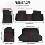 All Weather Floor Mat & Cargo Liner for Honda Civic Sedan (2022–2025) TPE Rubber