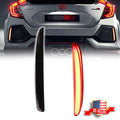 2X LED Sequential Bumper Reflector Brake Lights for Honda Civic (2017–2022)