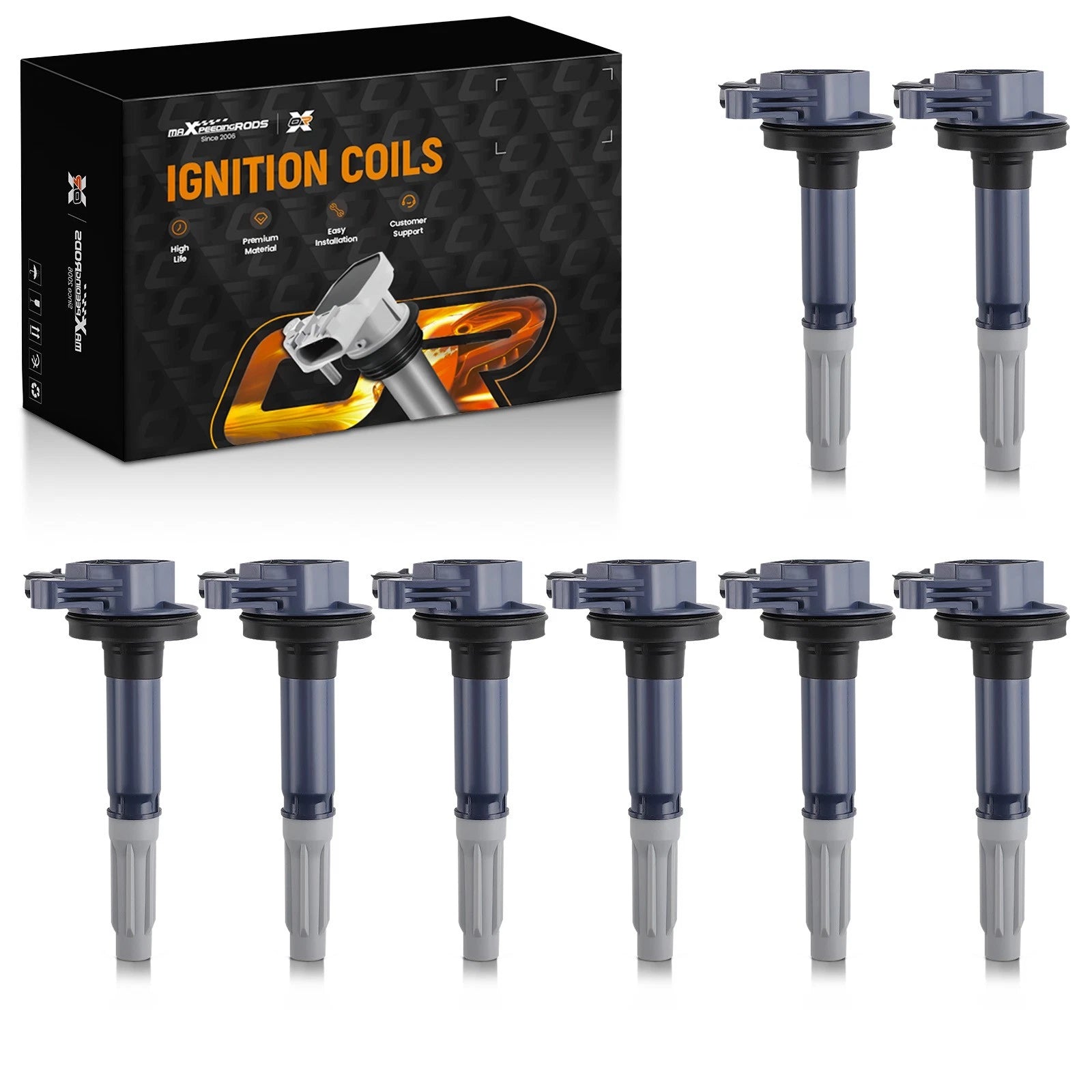 8pcs Ignition Coil for Ford F150 Mustang V8 5.0L (2011–2014) BR3Z12029A BR3E12A375AA
