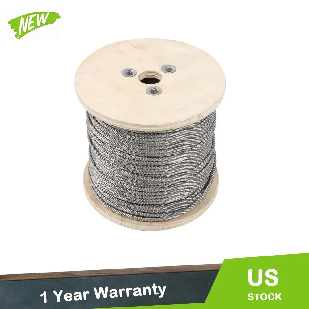 Stainless Steel Cable 3/16 Inch x 500 FT for Various Applications (304)