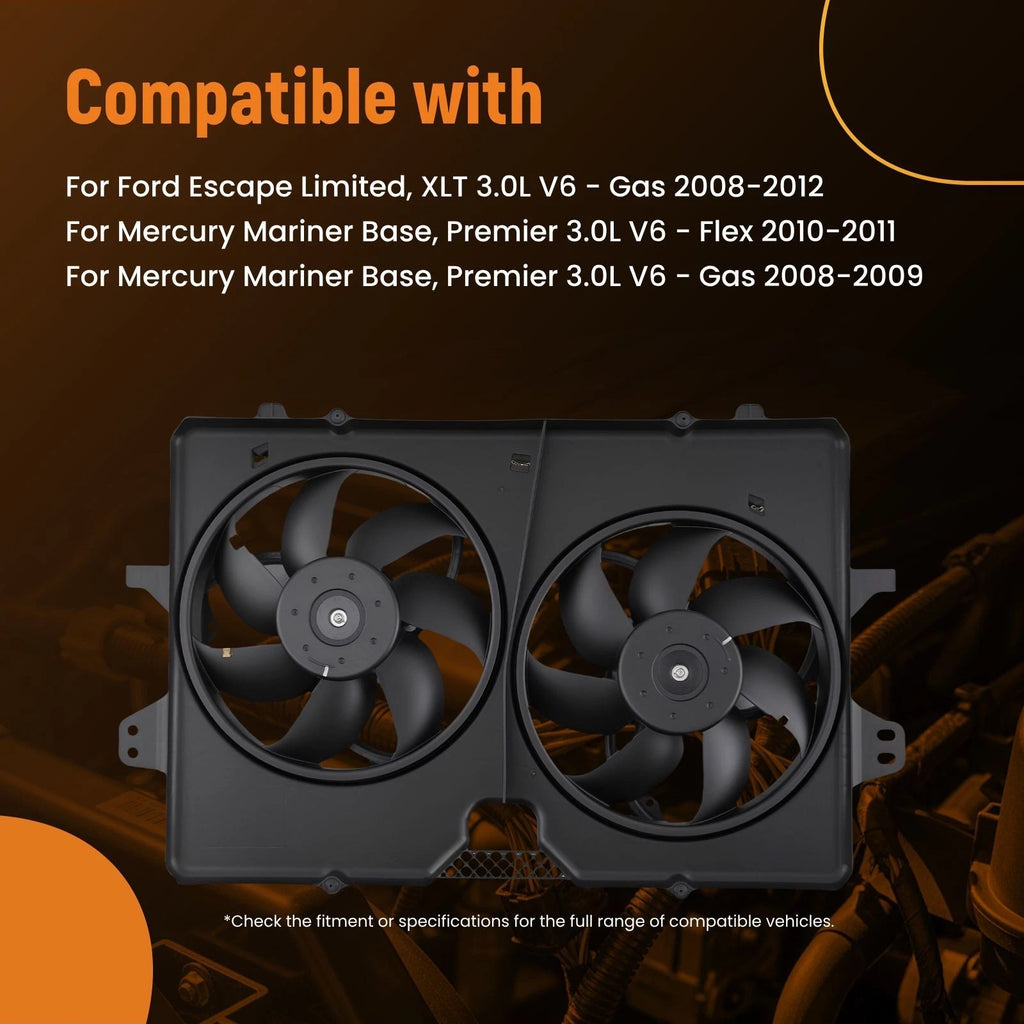 Cooling Fan for Ford Escape 3.0L V6 (2008–2012) 621038 FO3115182 240W