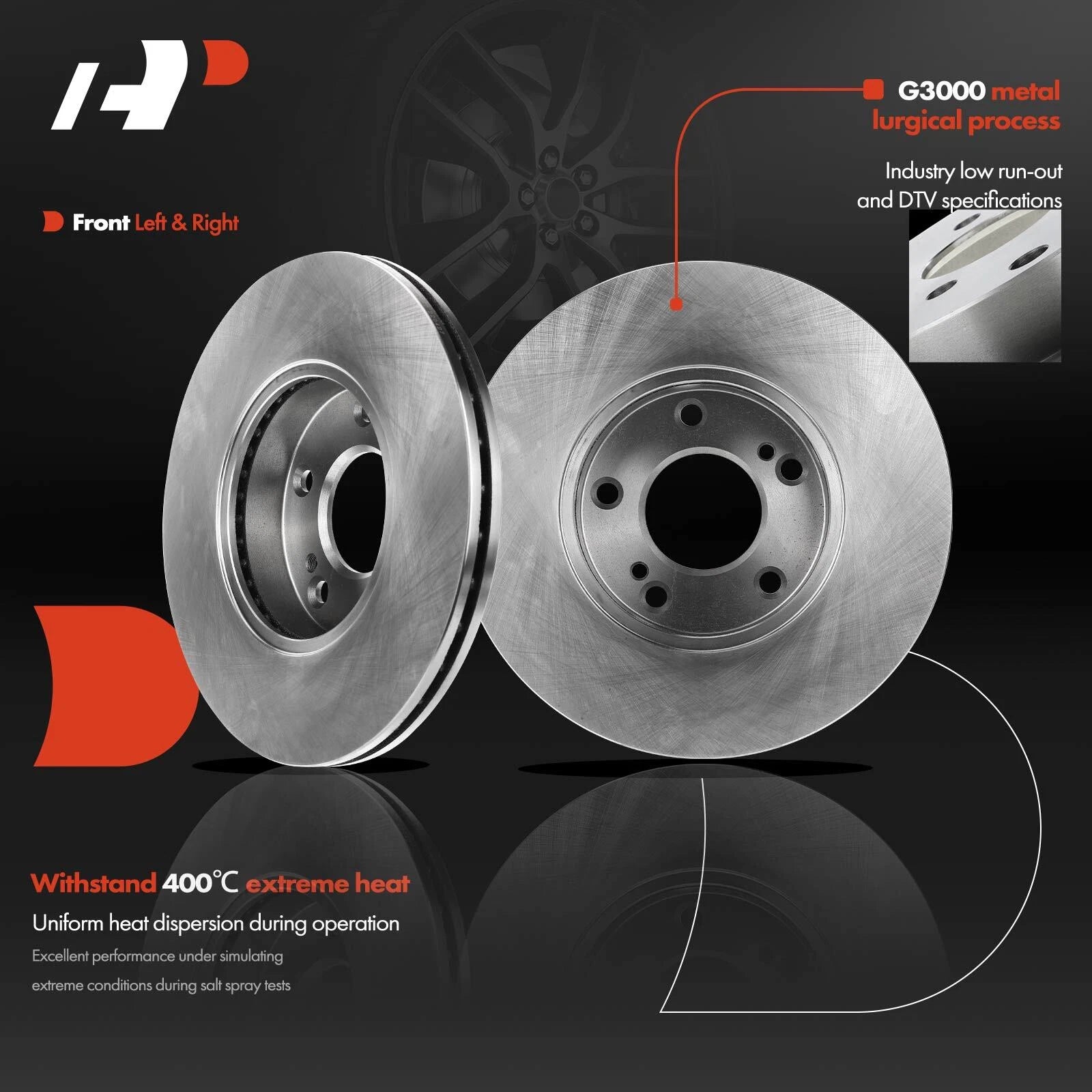 Front Disc Brake Rotors & Ceramic Pads for Nissan Maxima (1989–1999)