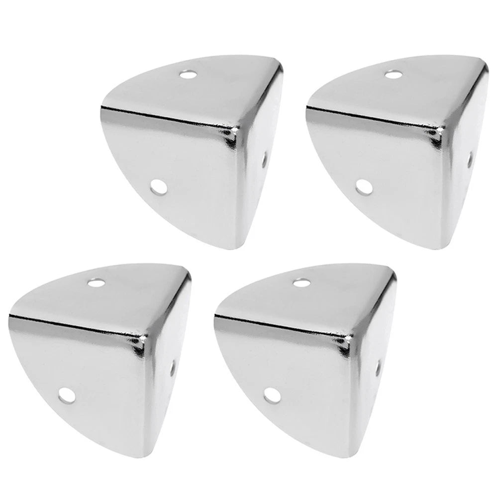 Set of 4 Zinc Alloy Box Edge Corner Protectors with Screws
