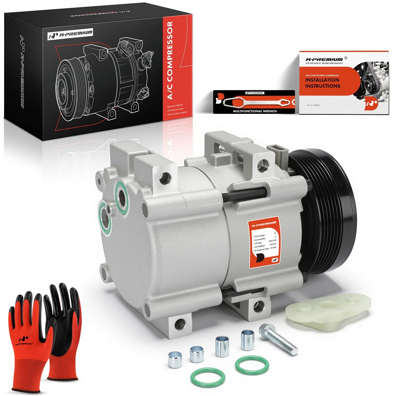 A/C Compressor with Clutch for Ford Freestar, Mercury Windstar (2004–2007)