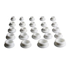 Waterproof Silicone Hole Covers Set of 4 - White Rubber, Chemical Resistant