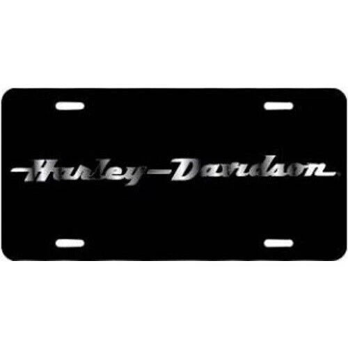 Acrylic Laser Cut Black License Plate for Harley-Davidson