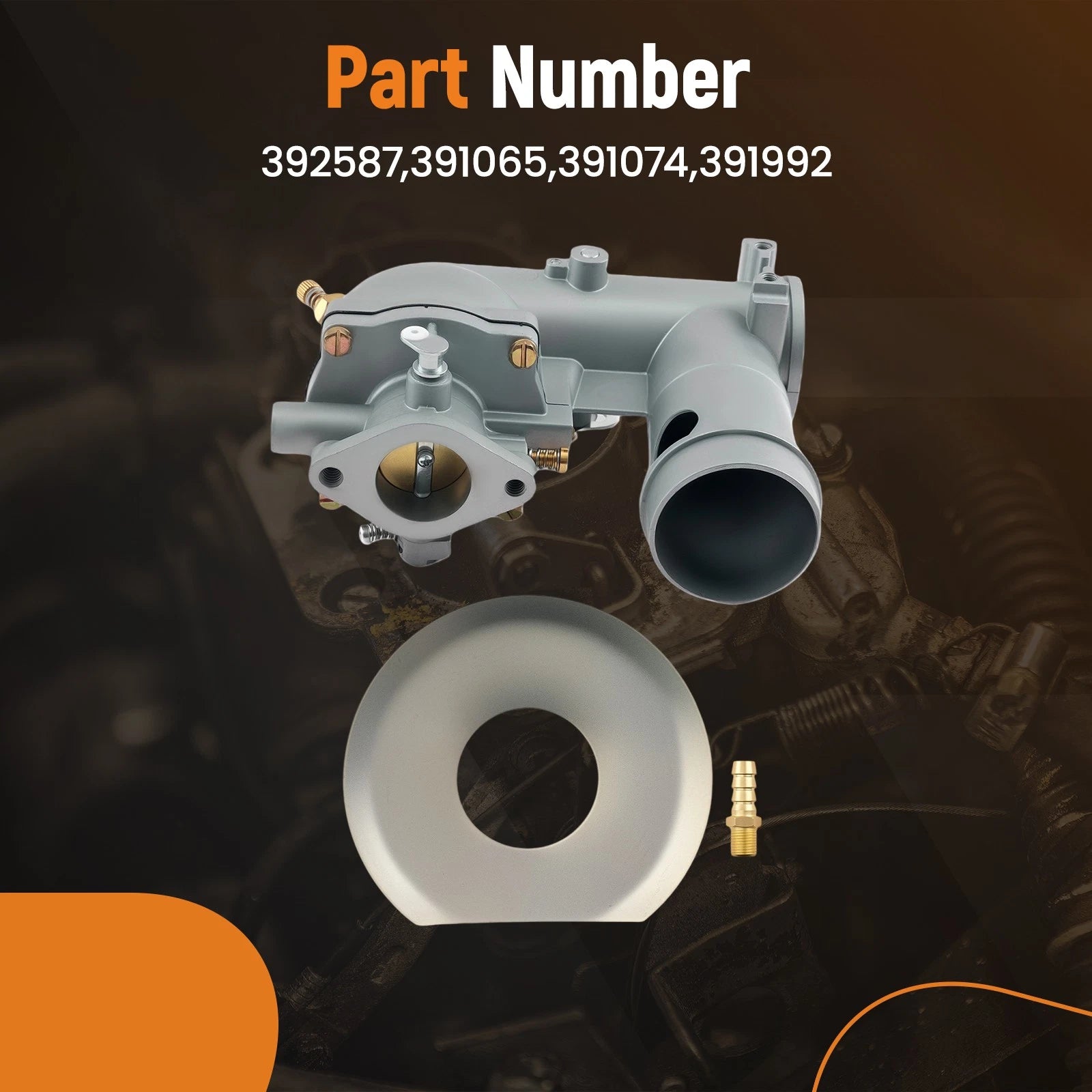 Carburetor for Briggs & Stratton 16HP 14HP (392587, 391065, 391074, 391992)
