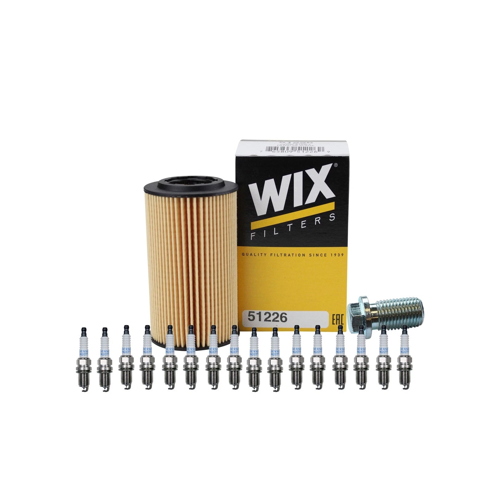 Wix Engine Oil Filter & Denso 16 Platinum TT Spark Plugs Kit for Mercedes CLK55 AMG (2002–2006)