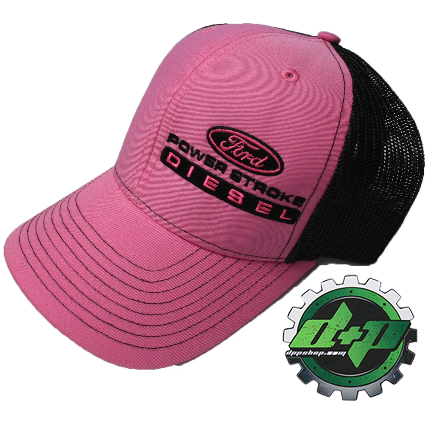 Richardson 112 Snapback Hat for Ford Powerstroke Truck Diesel (Pink/Black)
